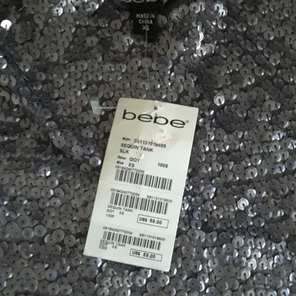 NWT Sequins Bebe top XS - Picture 3 of 4